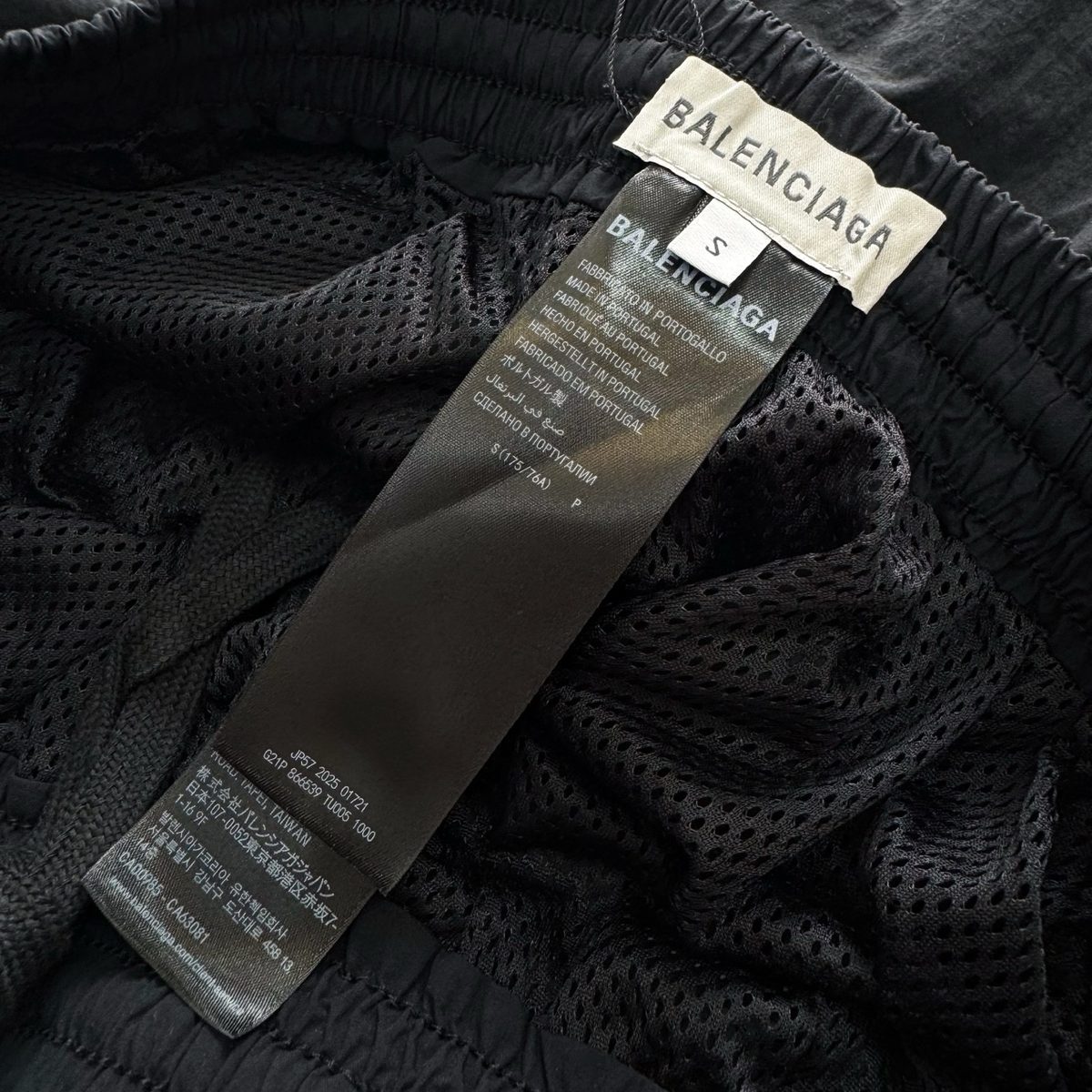 Balenciaga Logo Embroidered Black Shorts