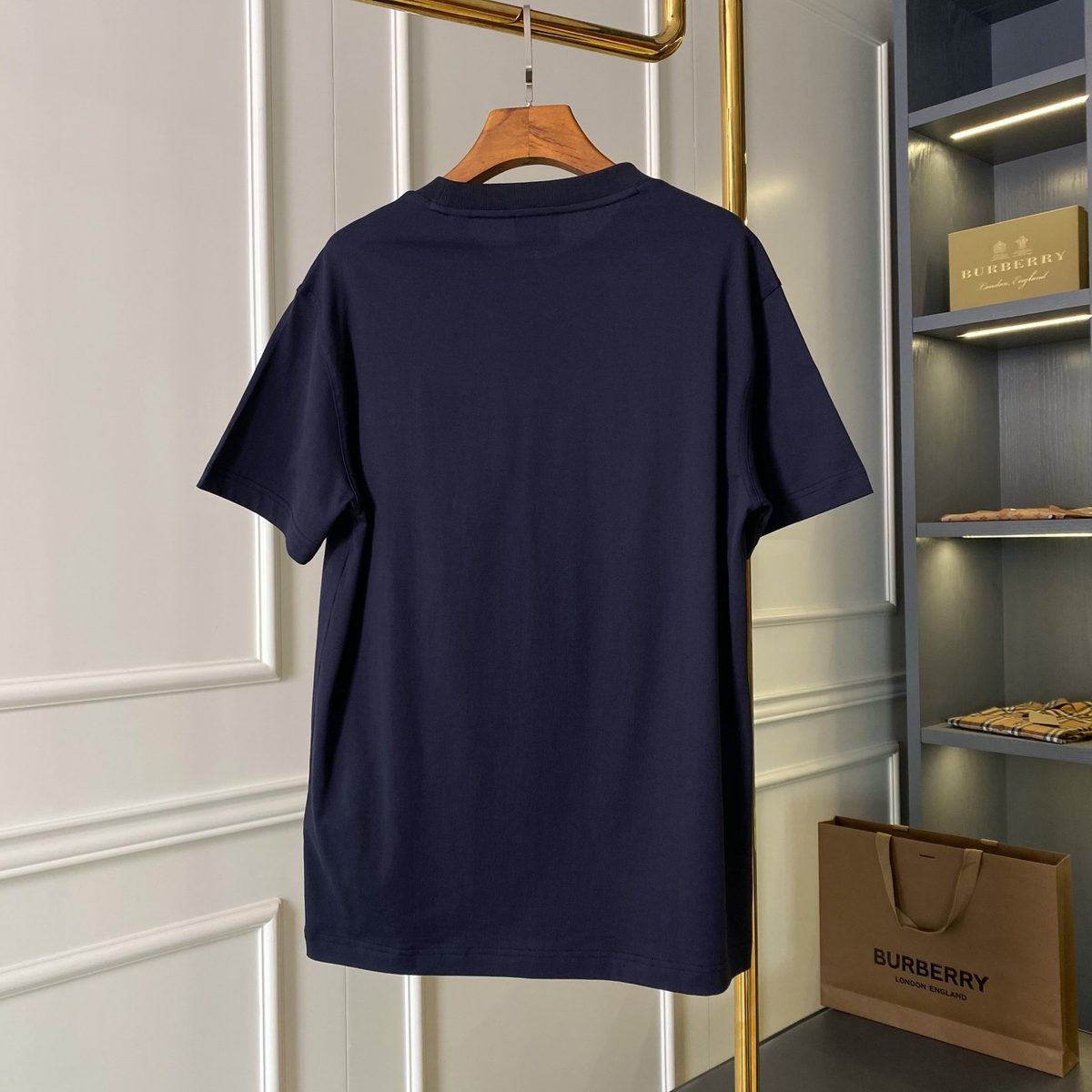 Burberry TB Logo Crewneck T-Shirt Navy