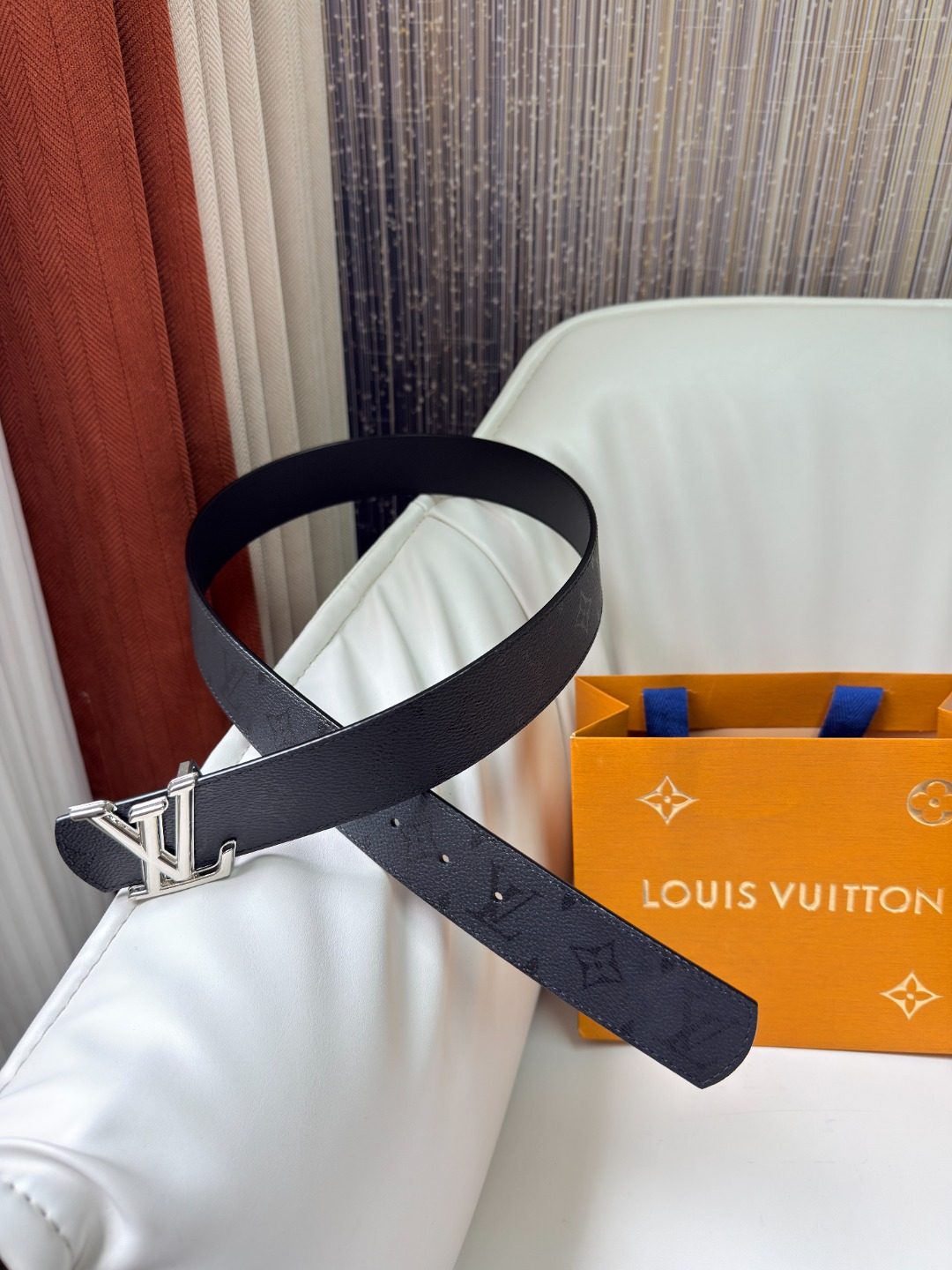 Louis Vuitton Damier Graphite Leather Belt