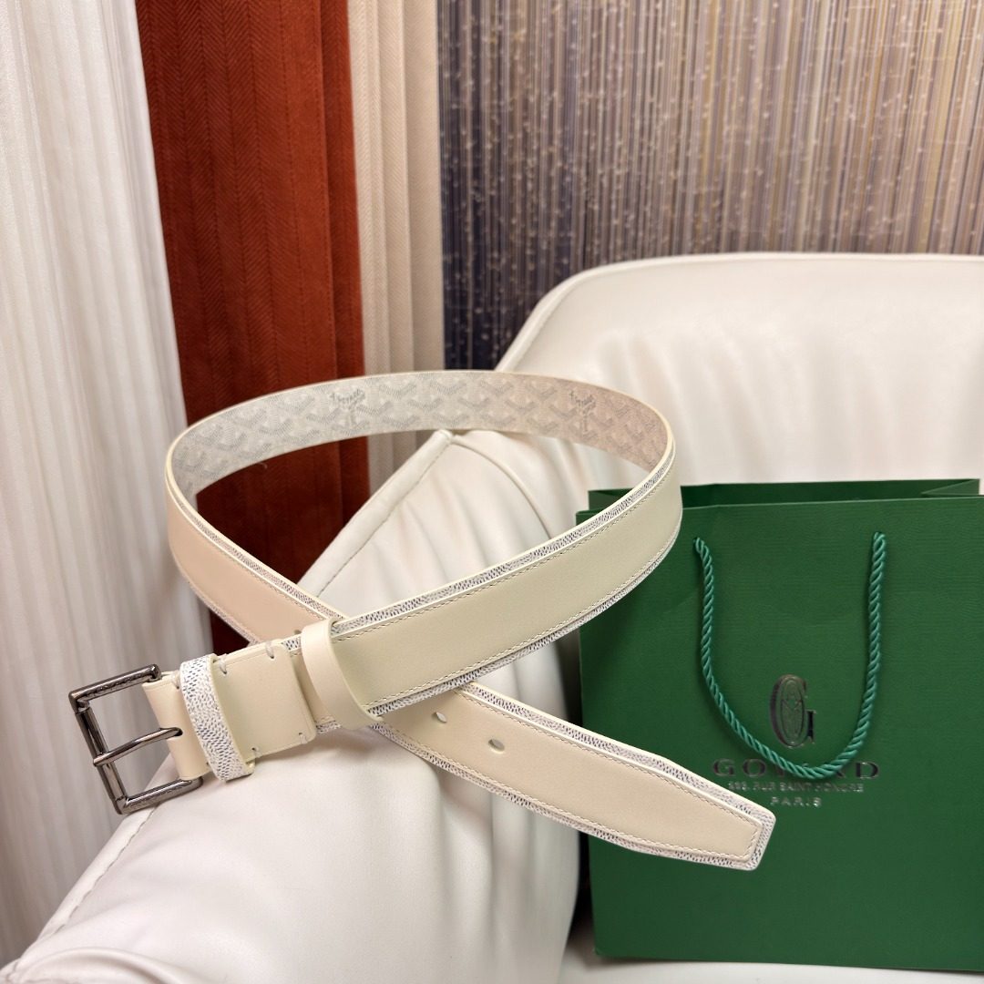 Loro Piana Leather Belt with Woven Trim