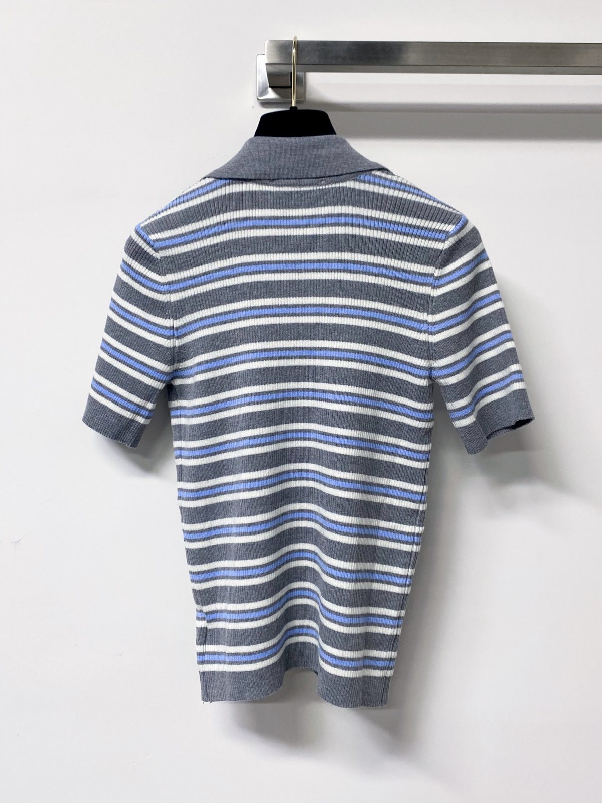 Miu Miu Striped Wool Polo Shirt