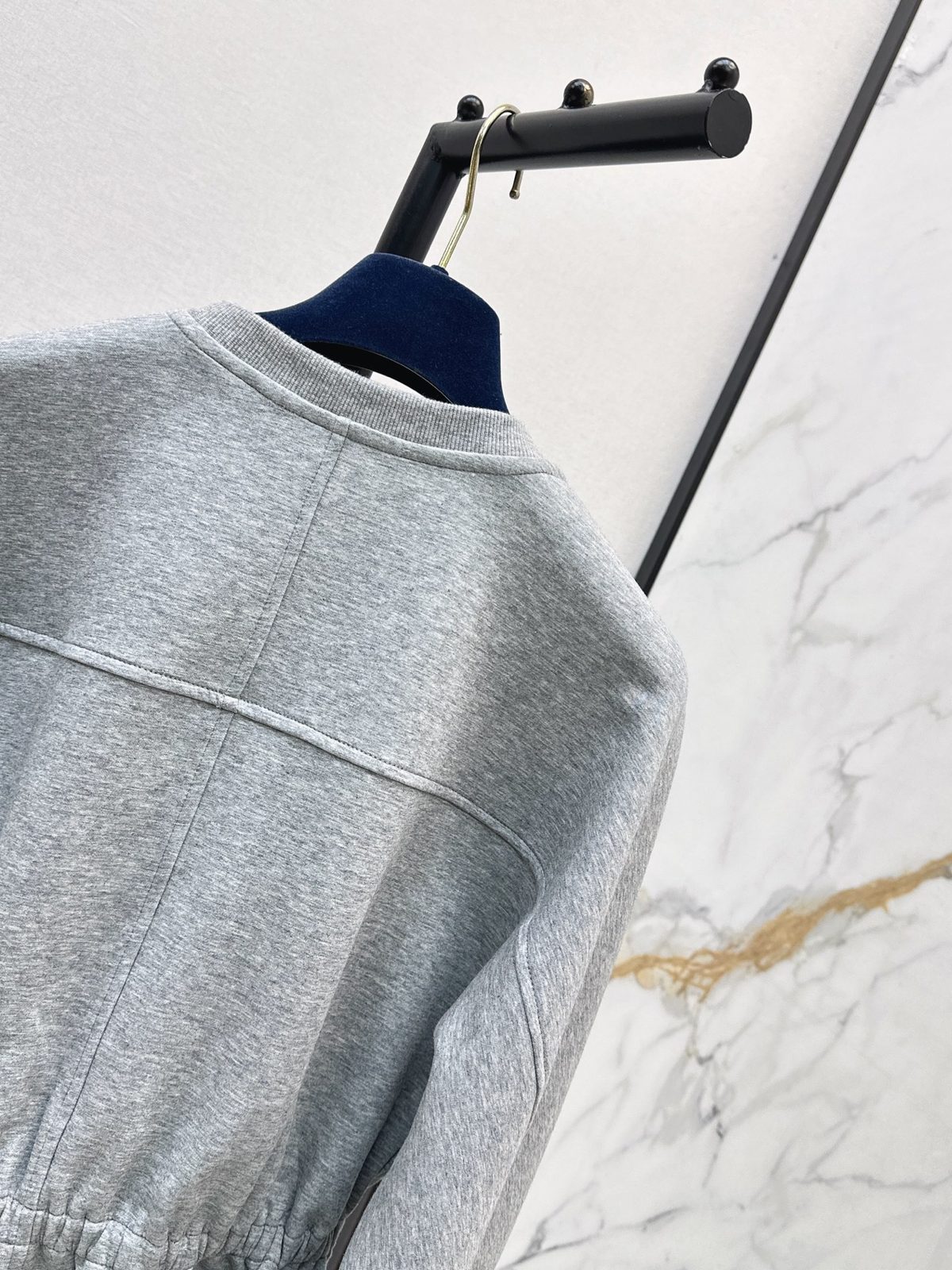 Louis Vuitton Grey Cropped Sweatshirt