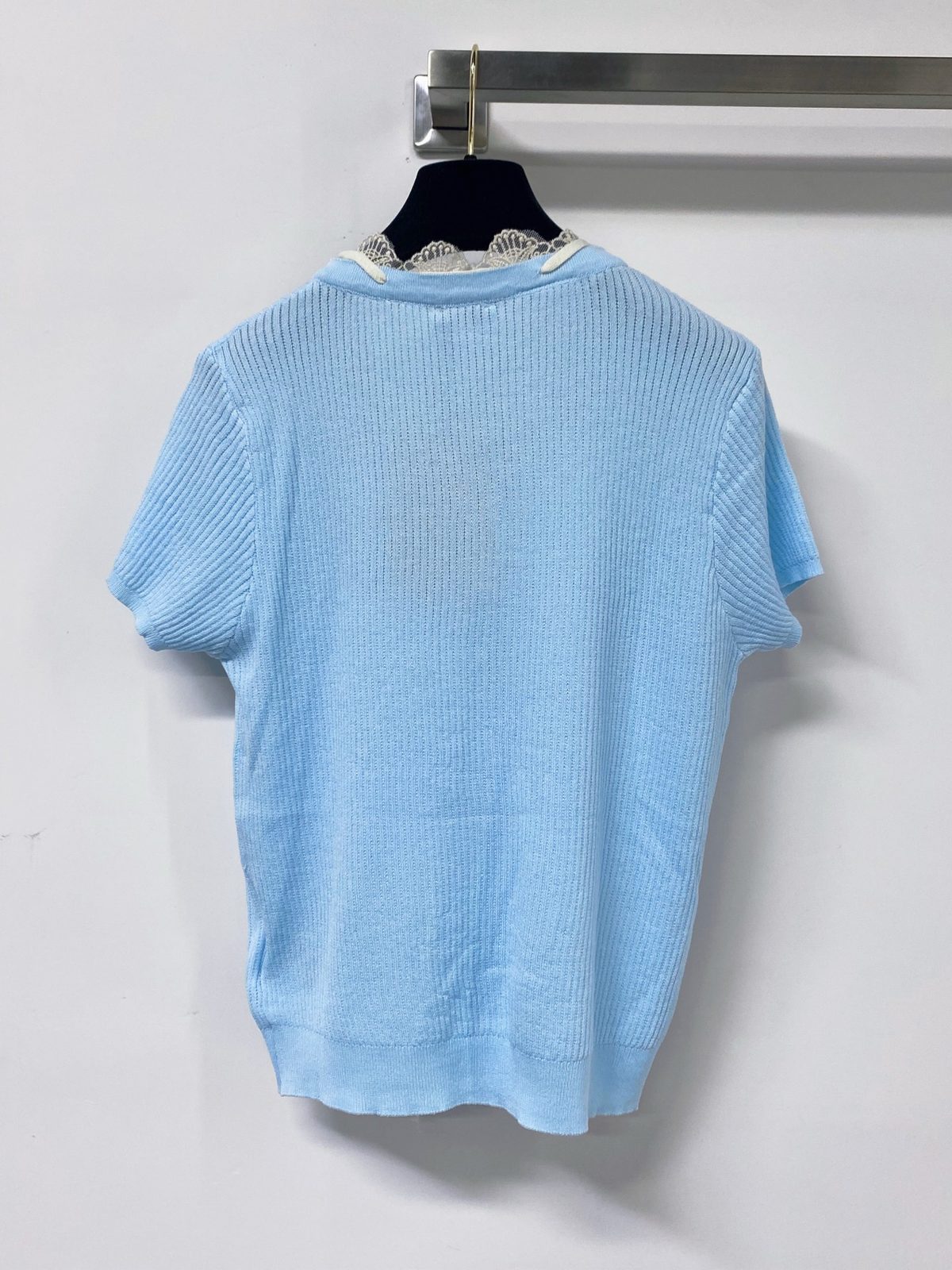 Miu Miu Ribbed Cotton T-Shirt