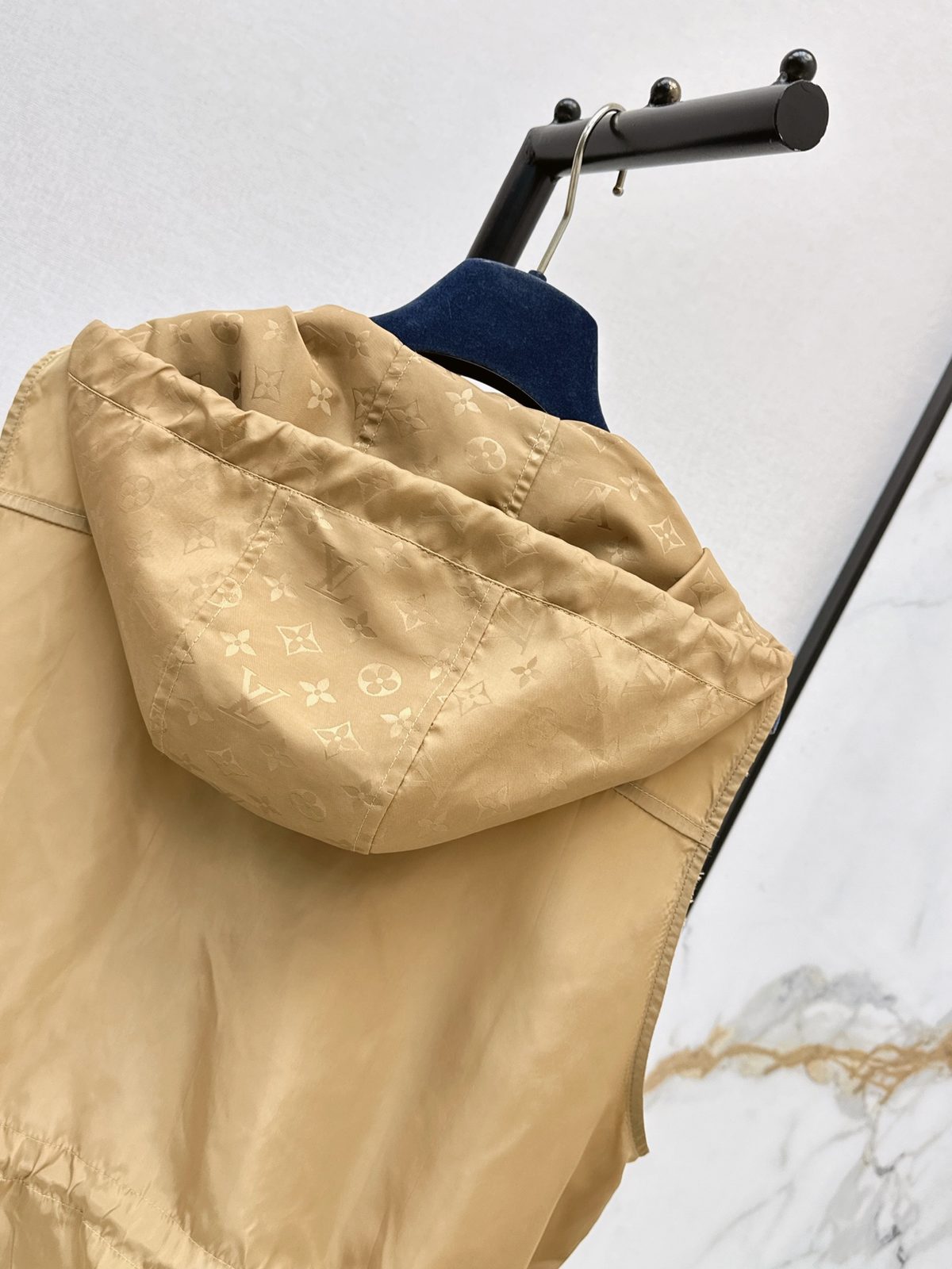 Louis Vuitton Monogram Hooded Vest Beige