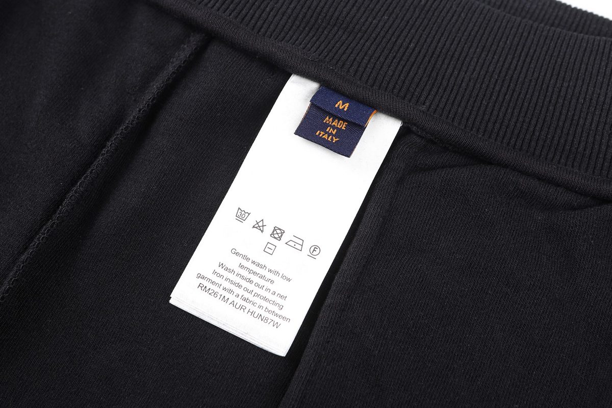 Men's Black Crewneck Sweater with Monogram