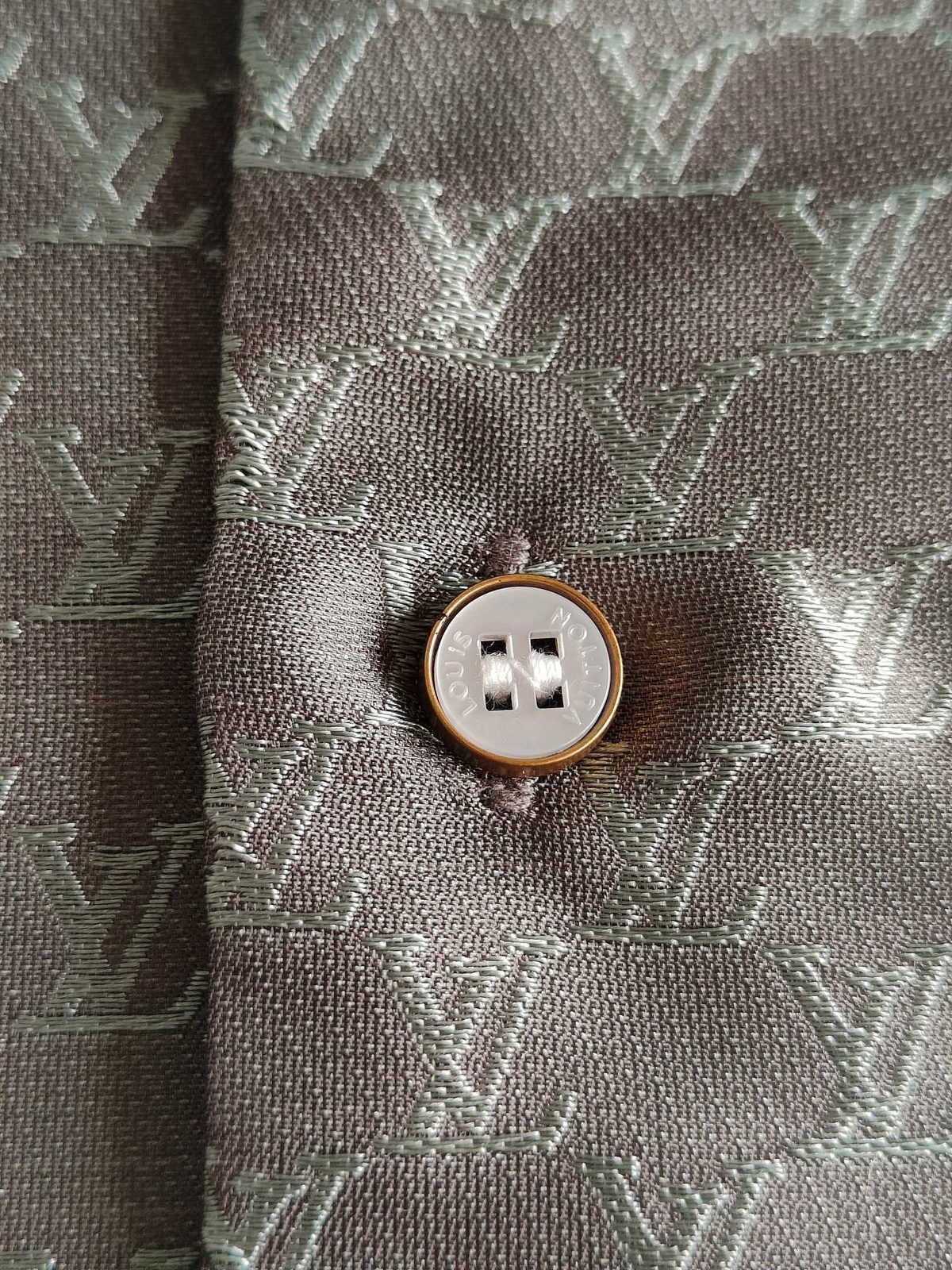 Gucci GG Monogram Silk Short-Sleeve Shirt
