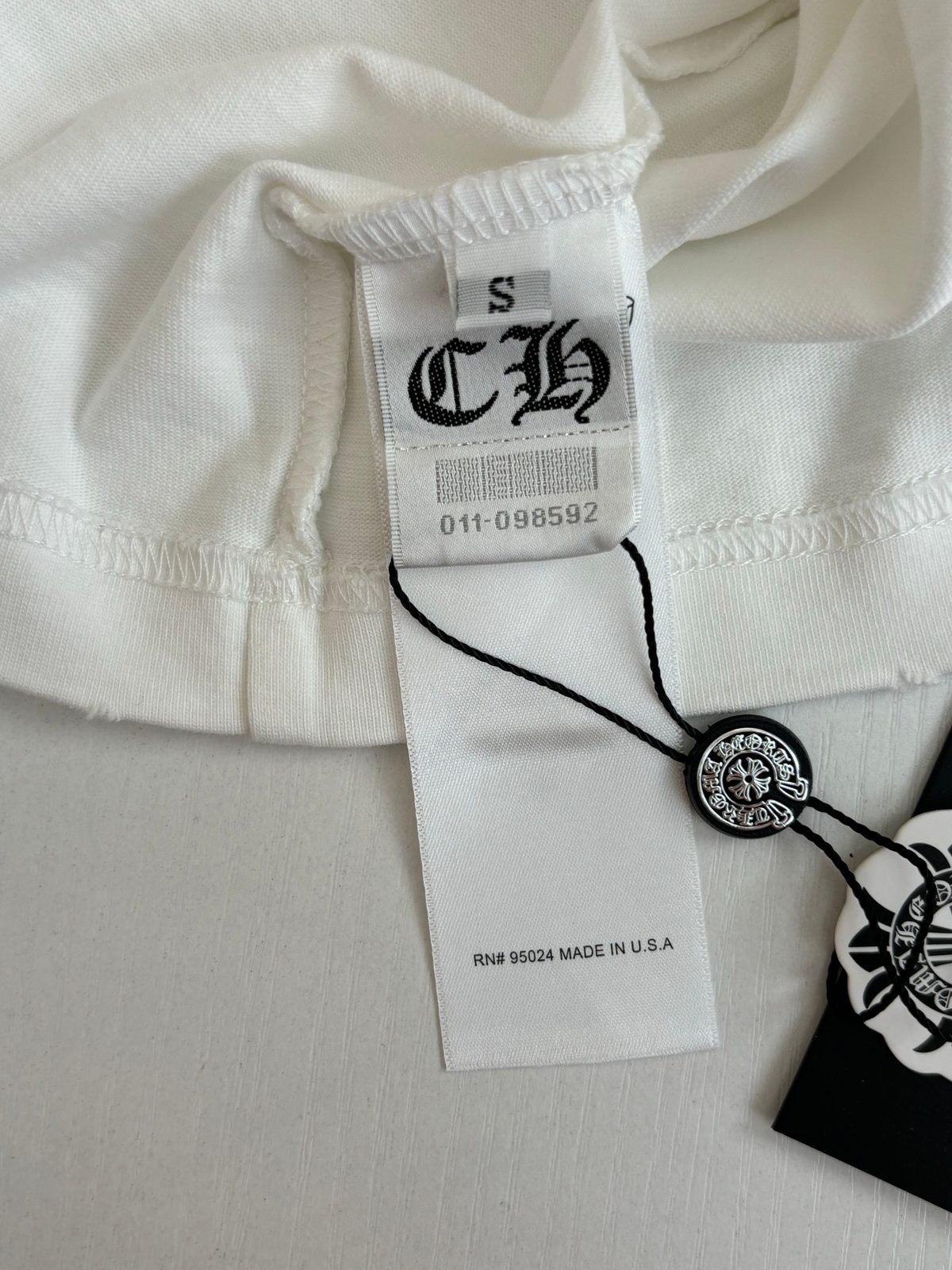 Chrome Hearts Cross Embroidered White T-Shirt