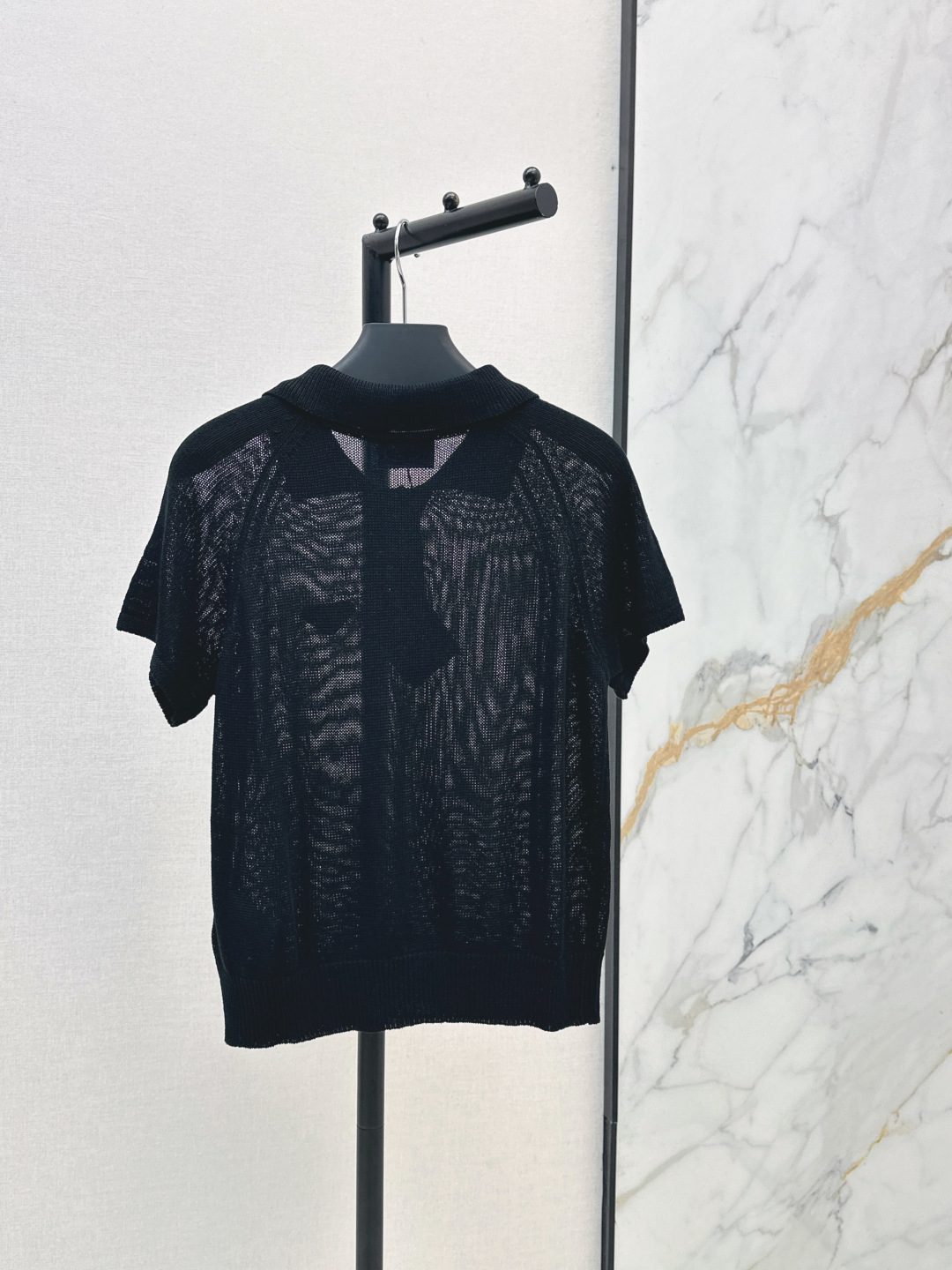 Prada Knit Polo Shirt Black