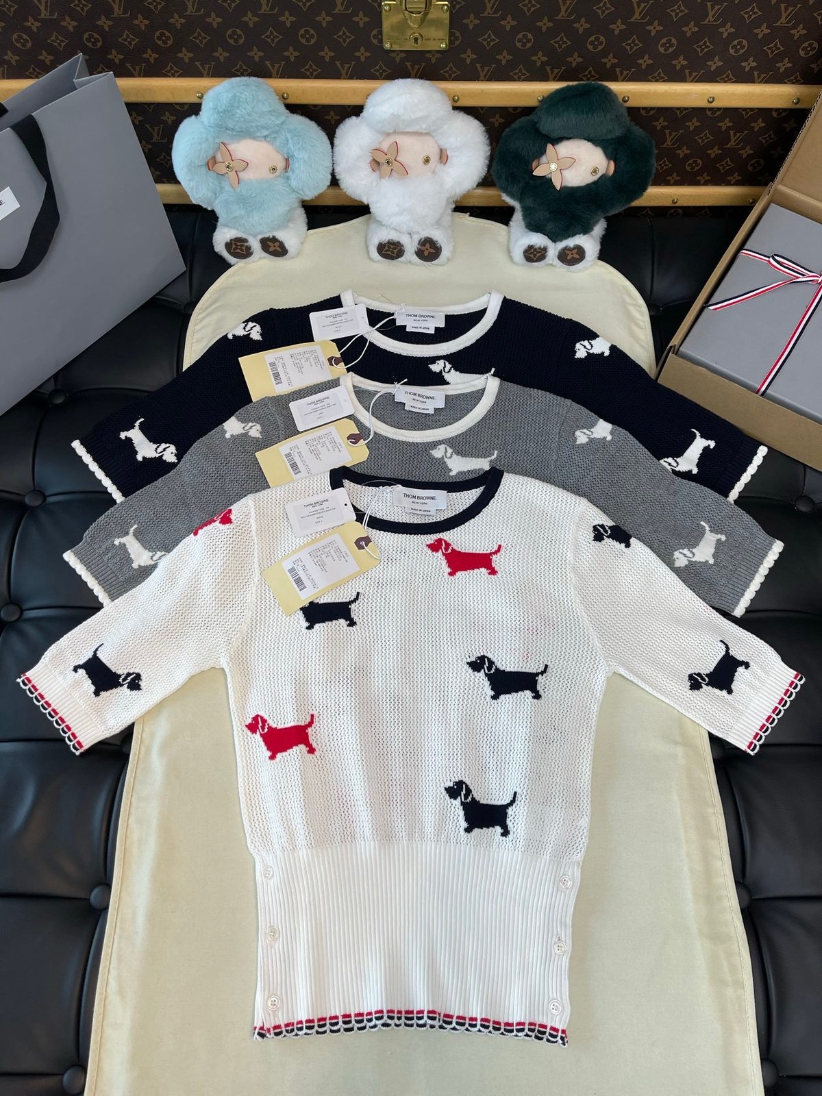 Thom Browne Dachshund Intarsia Crewneck Sweater