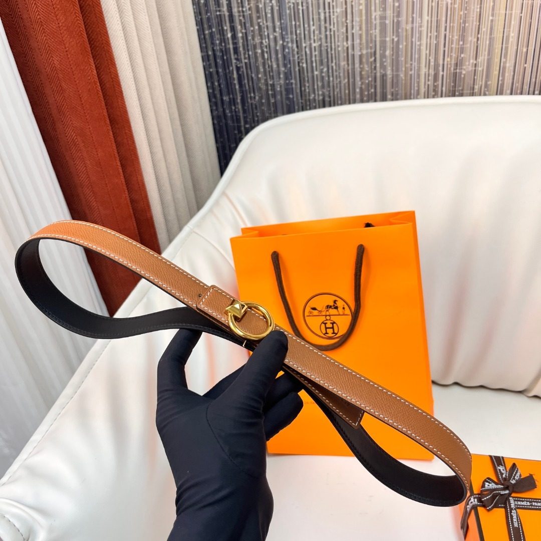 Hermès Reversible Leather Strap Belt