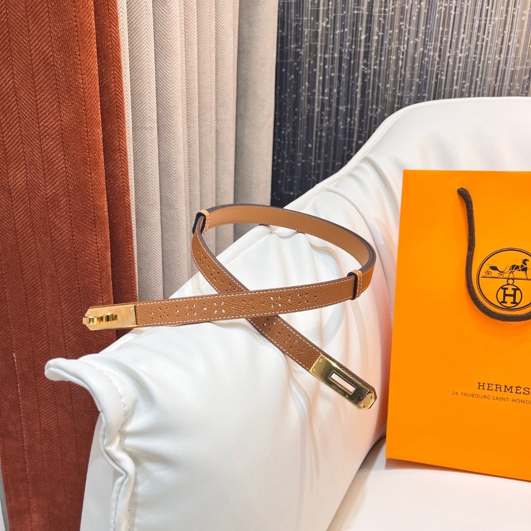 Hermès Perforated Leather Belt