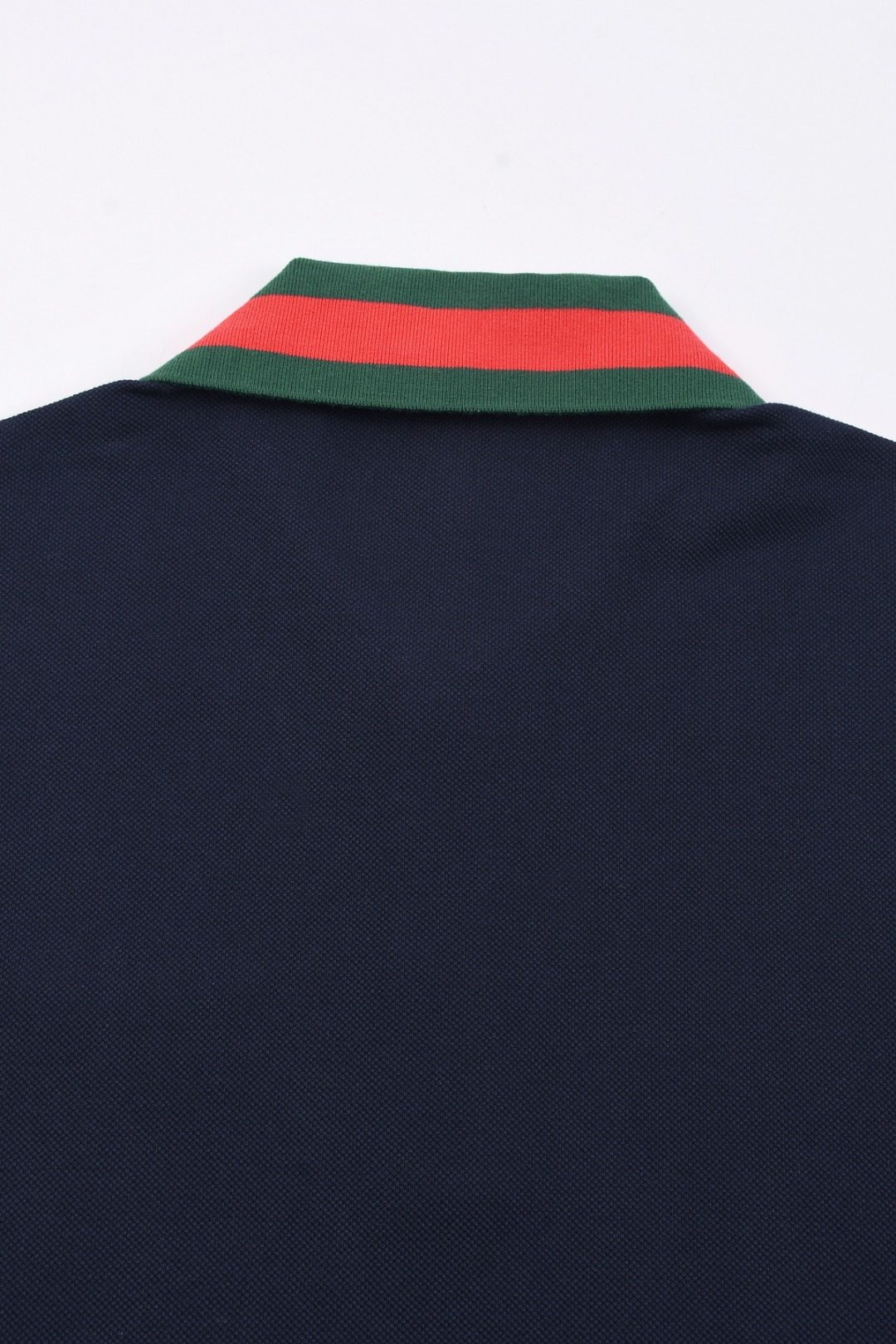 Gucci Striped Collar Cotton Polo Shirt