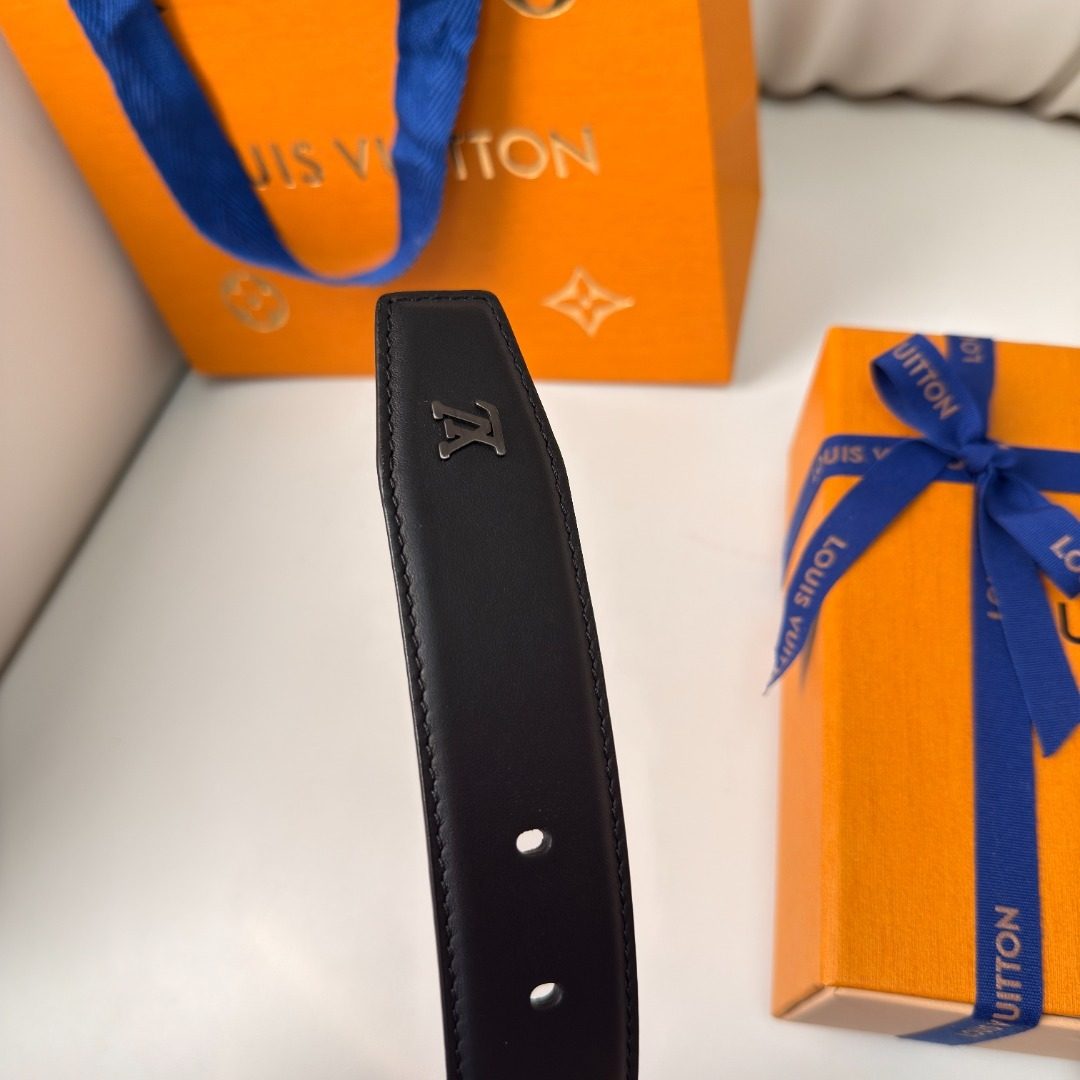 Louis Vuitton Monogram Canvas Belt Black