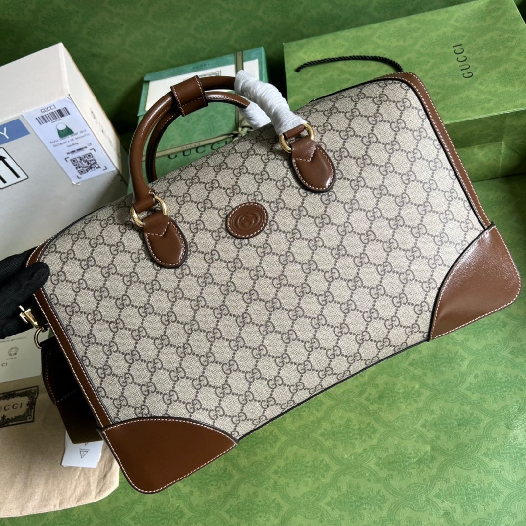 Gucci GG Monogram Canvas Boston Bag