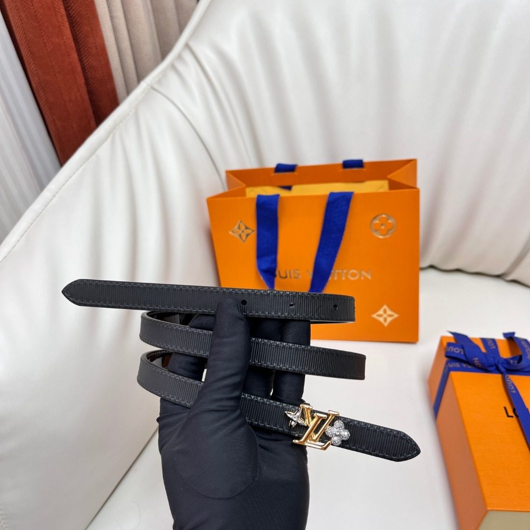Louis Vuitton Monogram Black Leather Belt
