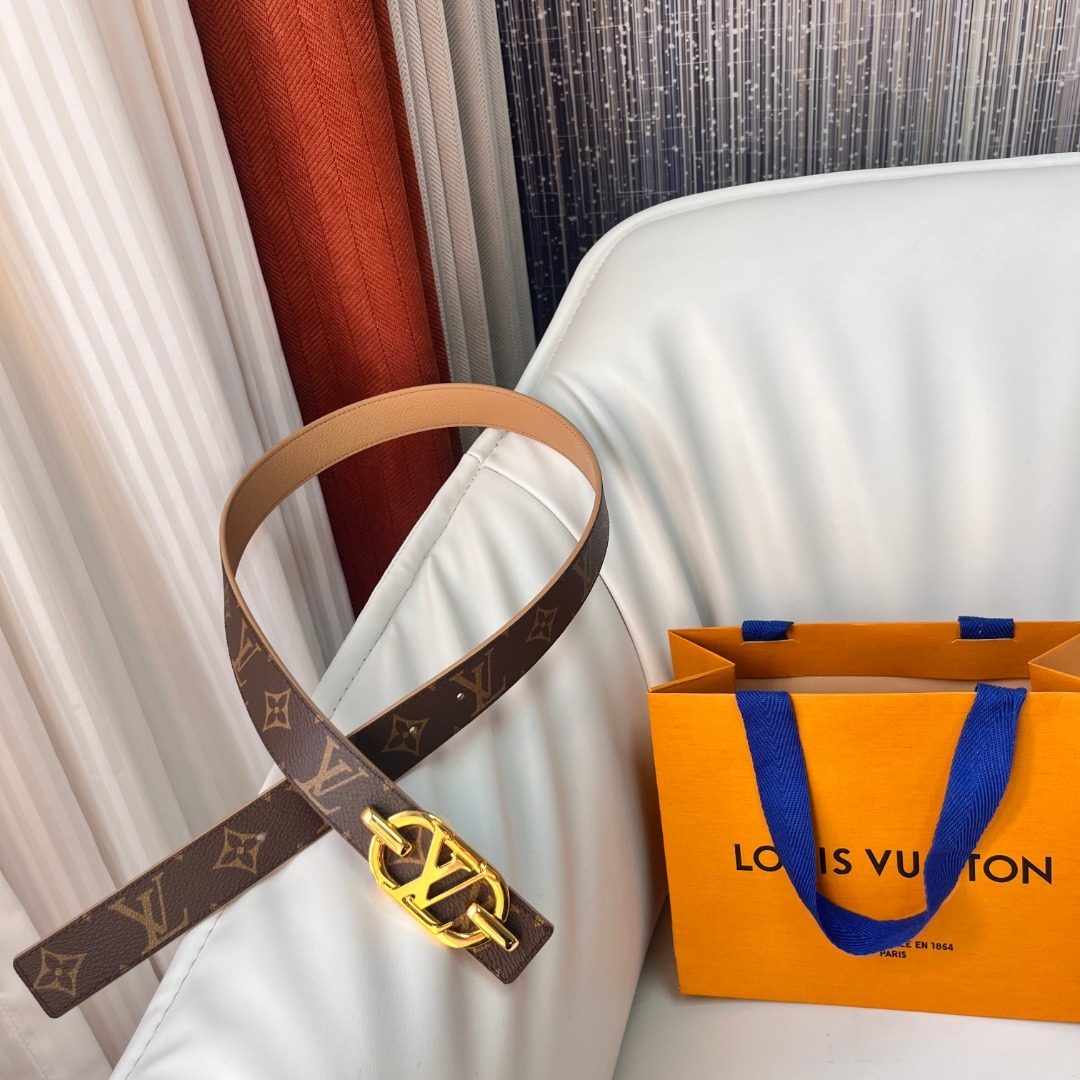 Louis Vuitton Monogram Canvas Leather Belt