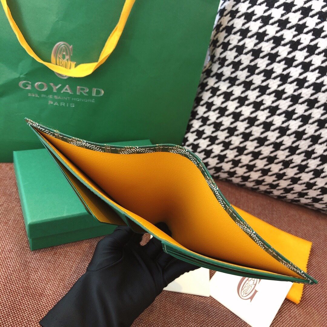 Goyard Bifold Leather Wallet Mint Green
