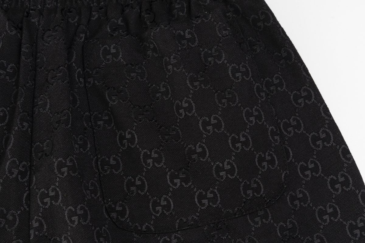 Gucci GG Monogram Black Wool Skirt