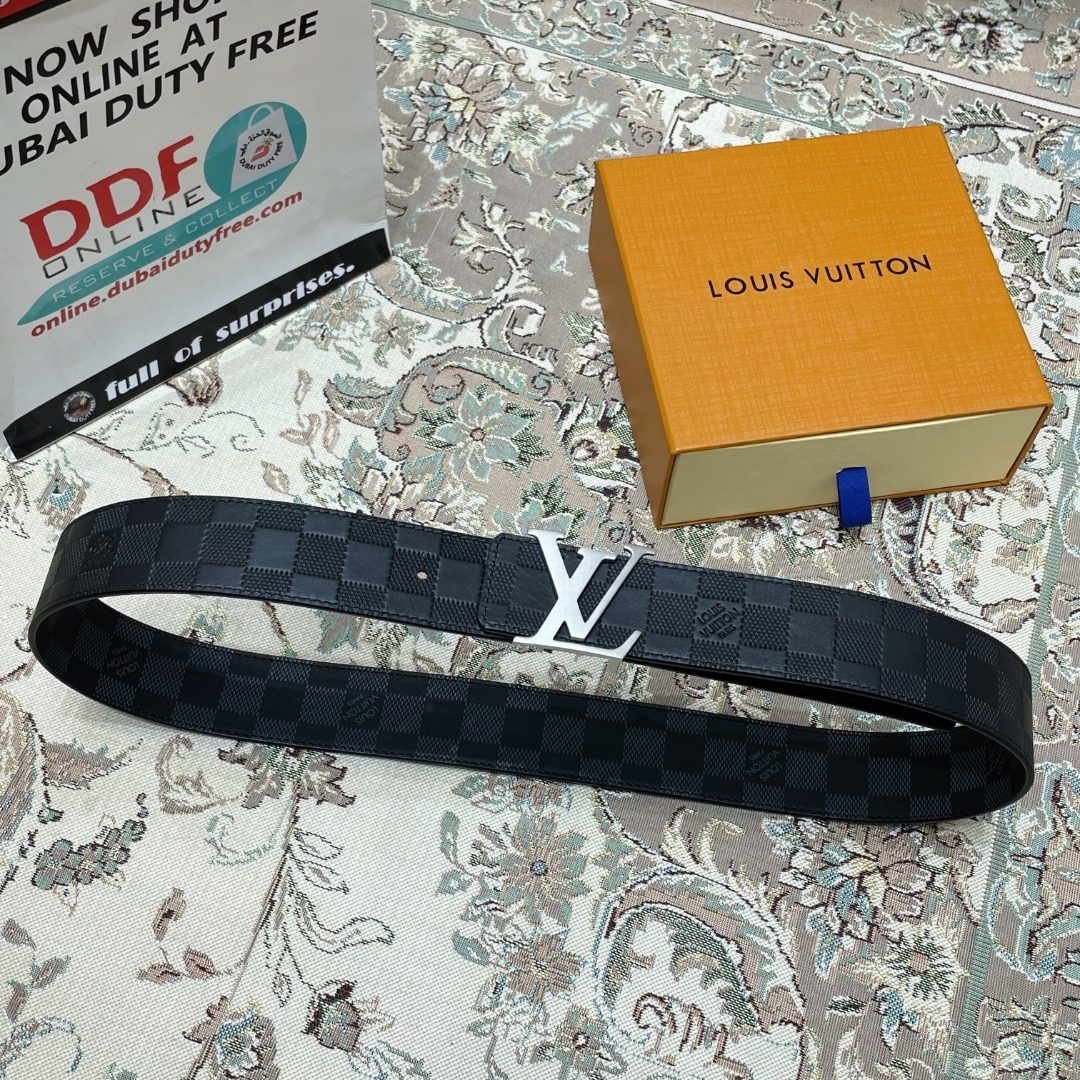 Louis Vuitton Damier Graphite Leather Belt