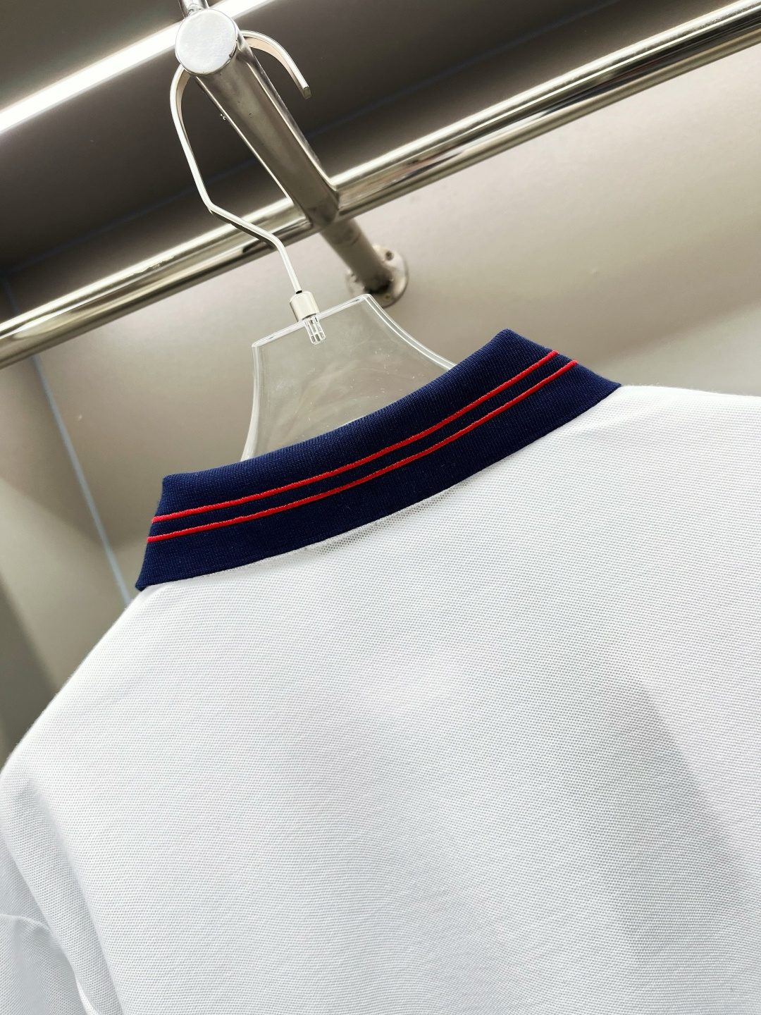 Burberry Striped Polo T-Shirt White