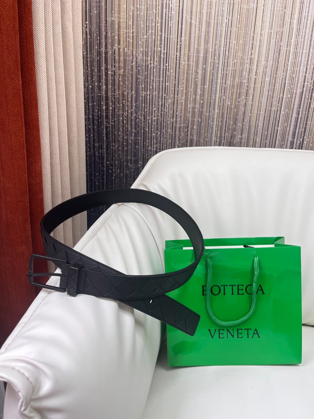 Bottega Veneta Intrecciato Leather Belt