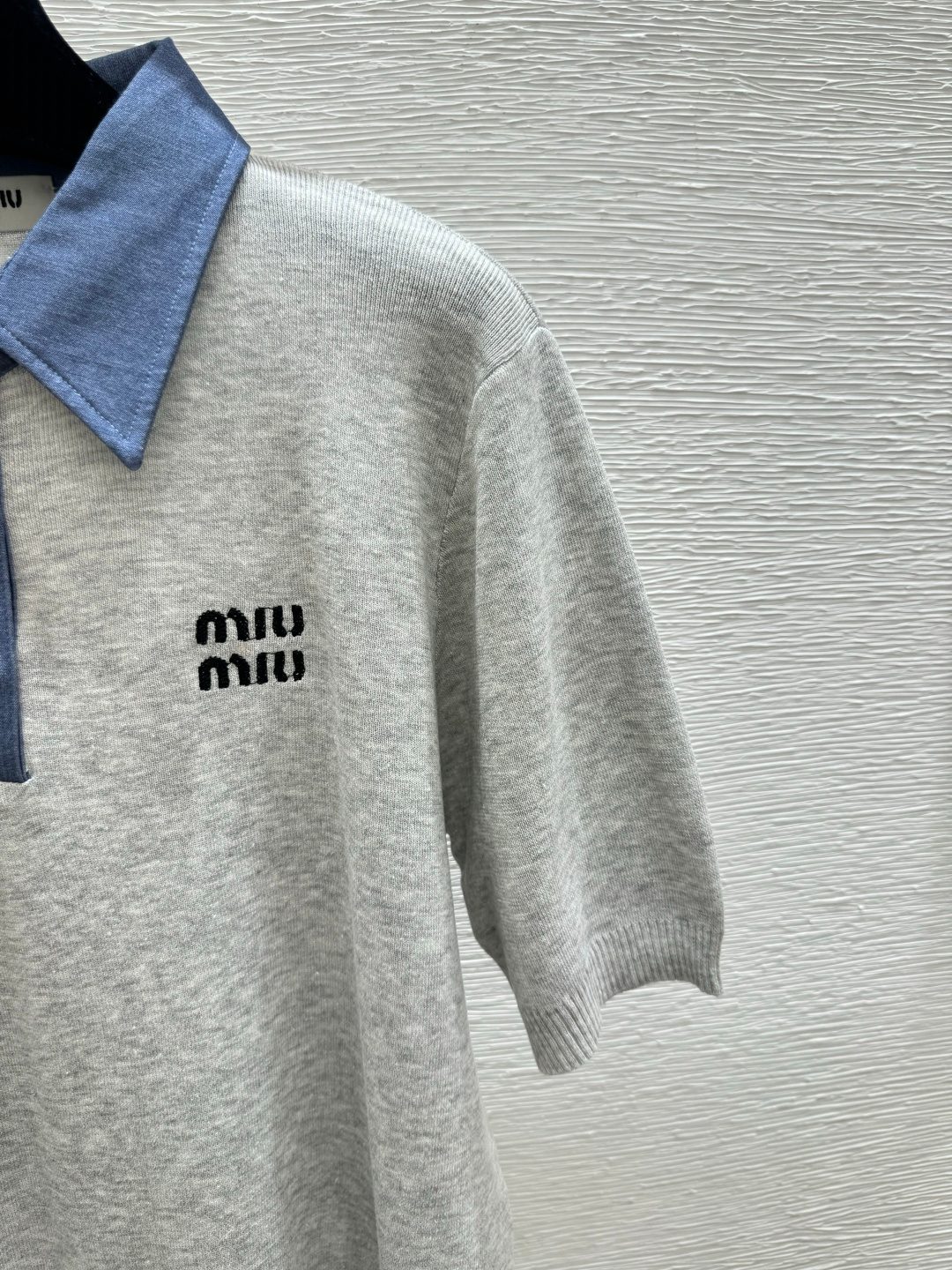 Miu Miu Men's Polo Collar Knit Sweater