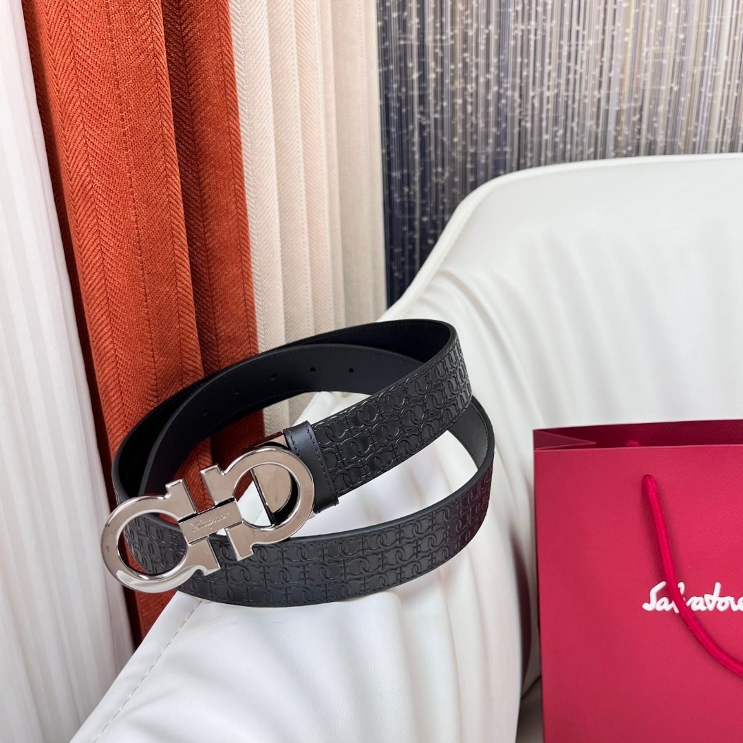 Salvatore Ferragamo Gancini Belt Black