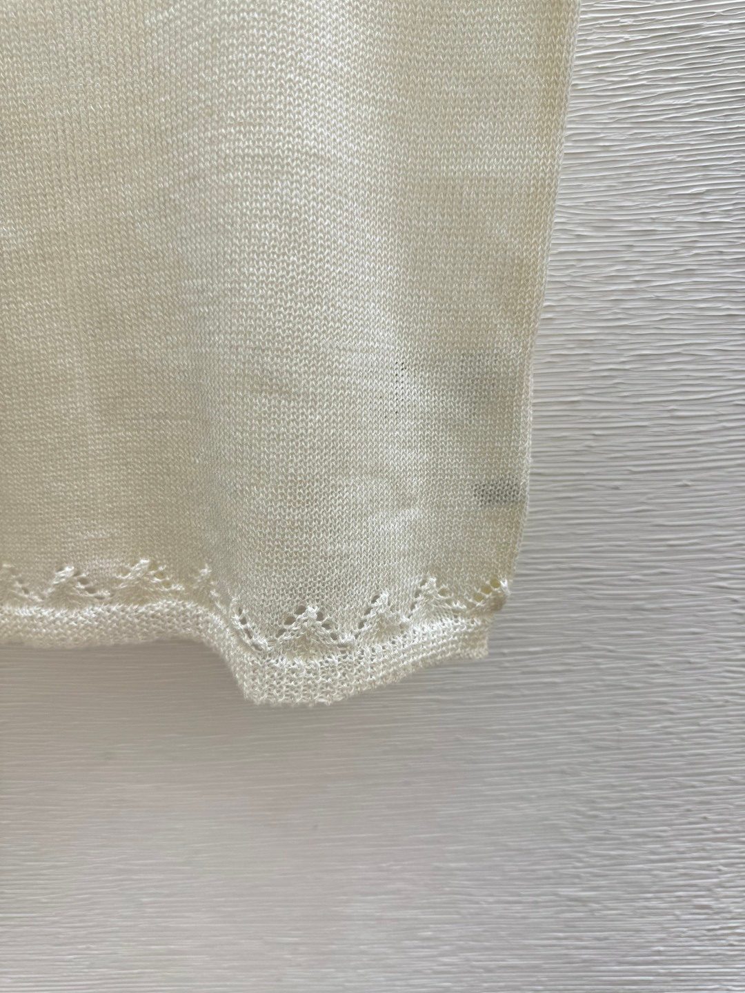 Miu Miu Lace Trim Knit T-Shirt