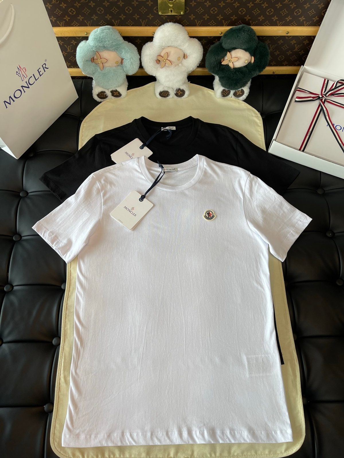 Moncler White Crewneck T-Shirt
