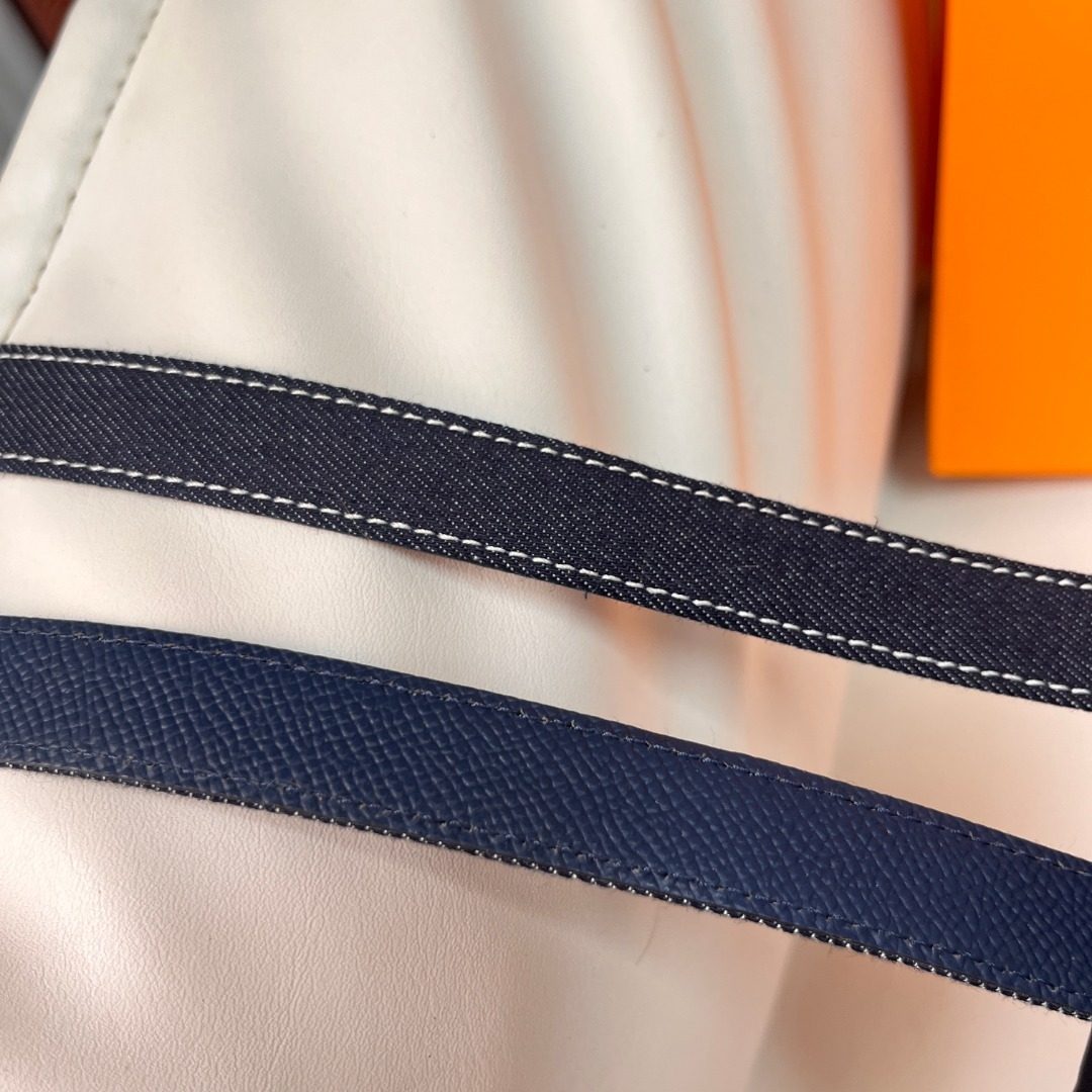 Hermès Navy Silk Ribbon Belt