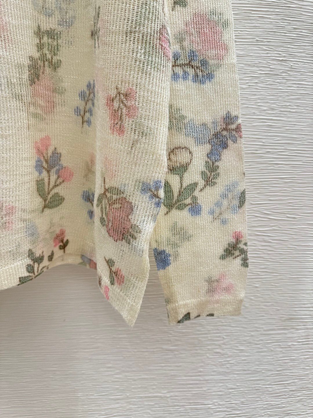 Floral Print Knit Sweater