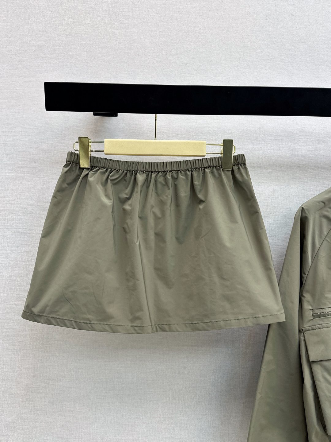 Miu Miu Nylon Skirt with Pocket Detail