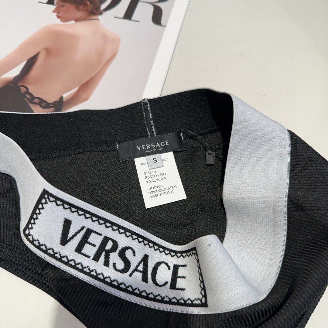 Versace Black Ribbed Brief Underwear
