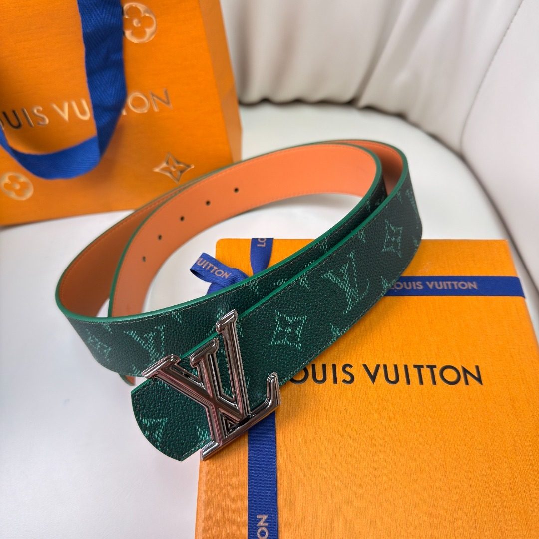 Louis Vuitton Damier Leather Belt Green