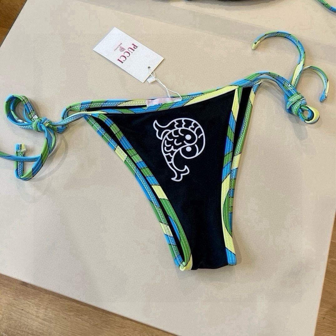 Pucci Striped Triangle Bikini Set