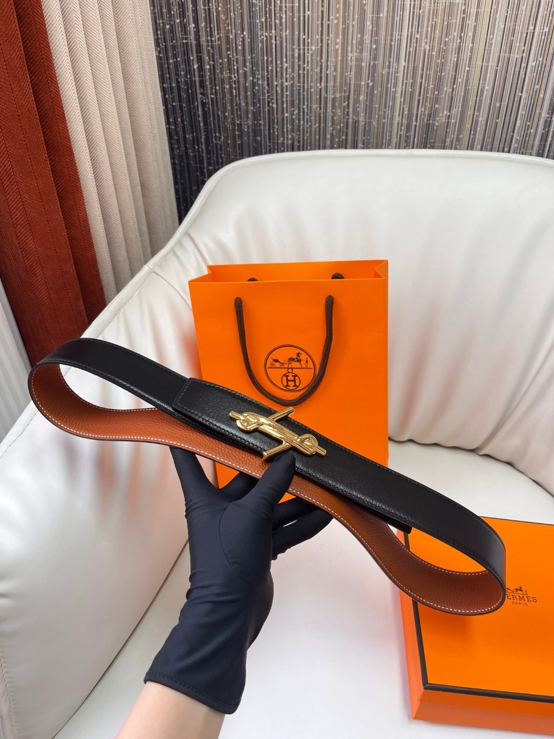 Hermès Reversible Leather Belt