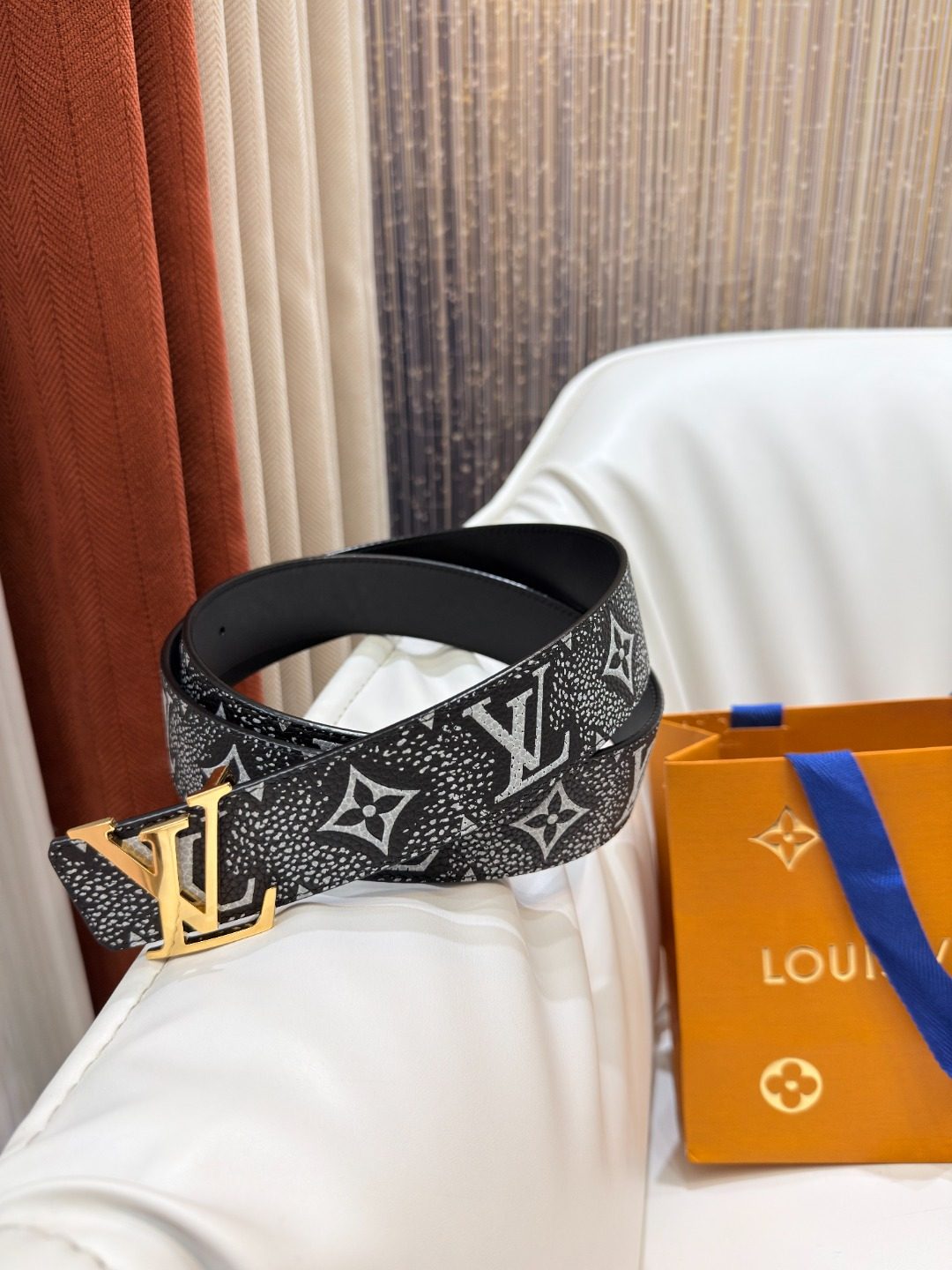 Louis Vuitton Monogram Canvas Leather Belt