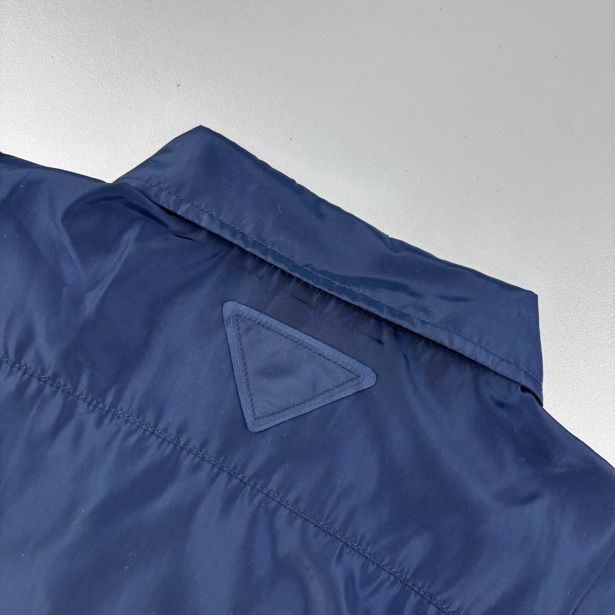 Prada Navy Technical Nylon Shirt Jacket