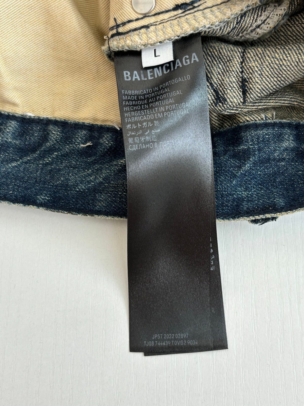 Balenciaga Distressed Wide-Leg Denim Jeans