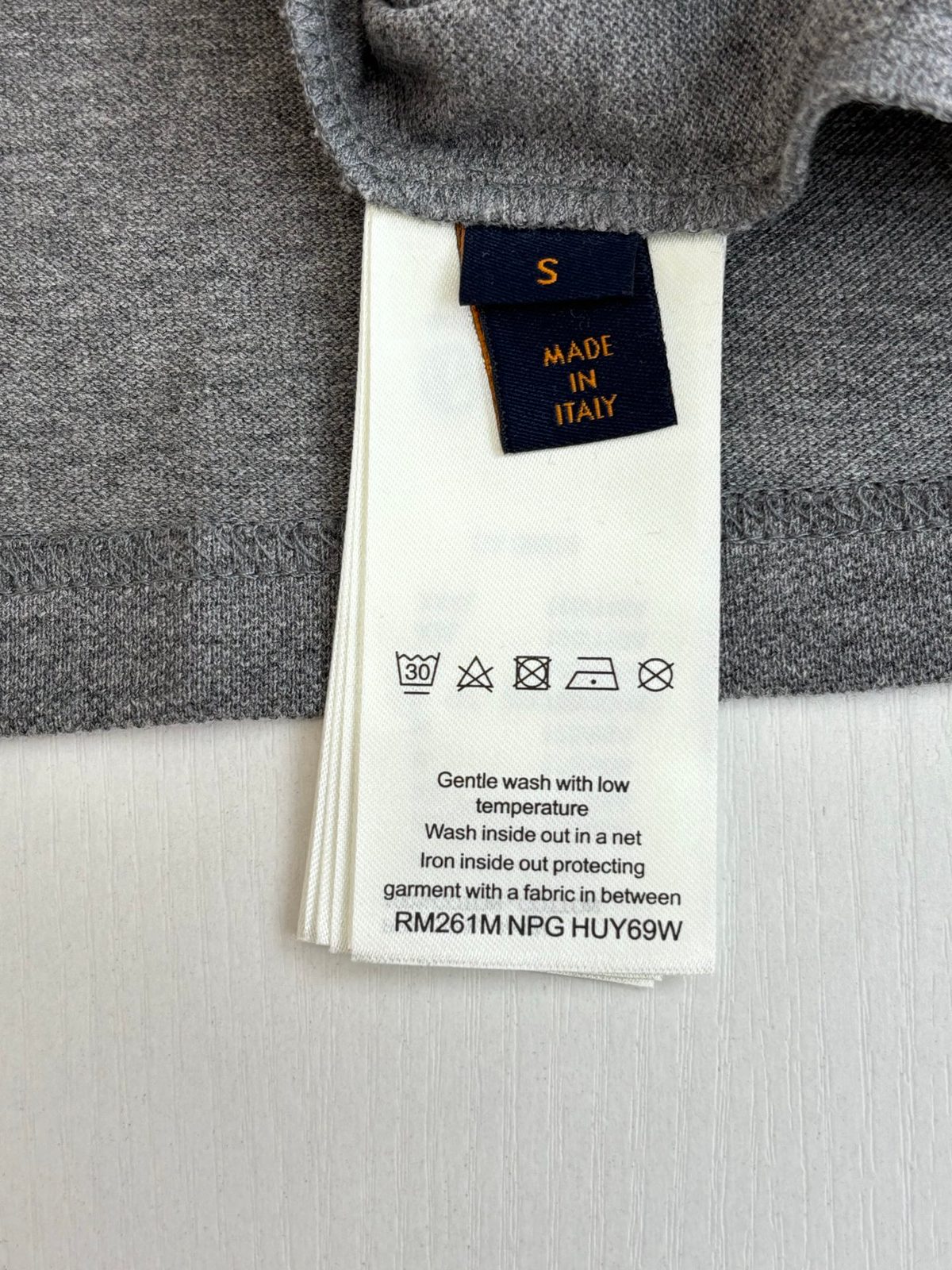 Italian-Made Gray Wool Crewneck Sweater