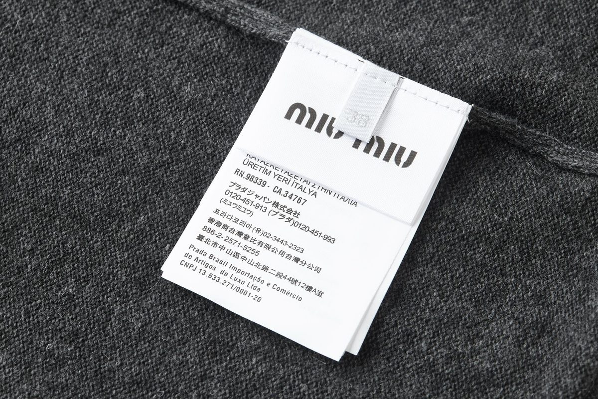 Miu Miu Letter Knit Polo Shirt