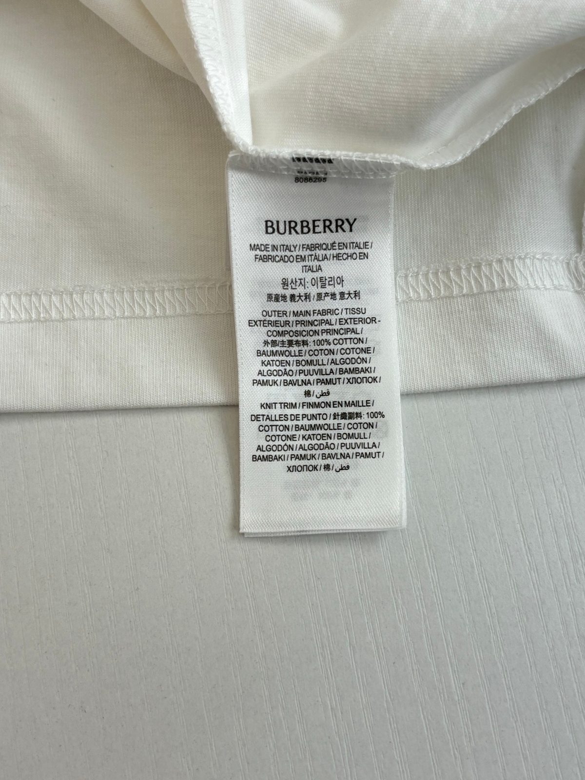 Burberry White Cotton T-Shirt