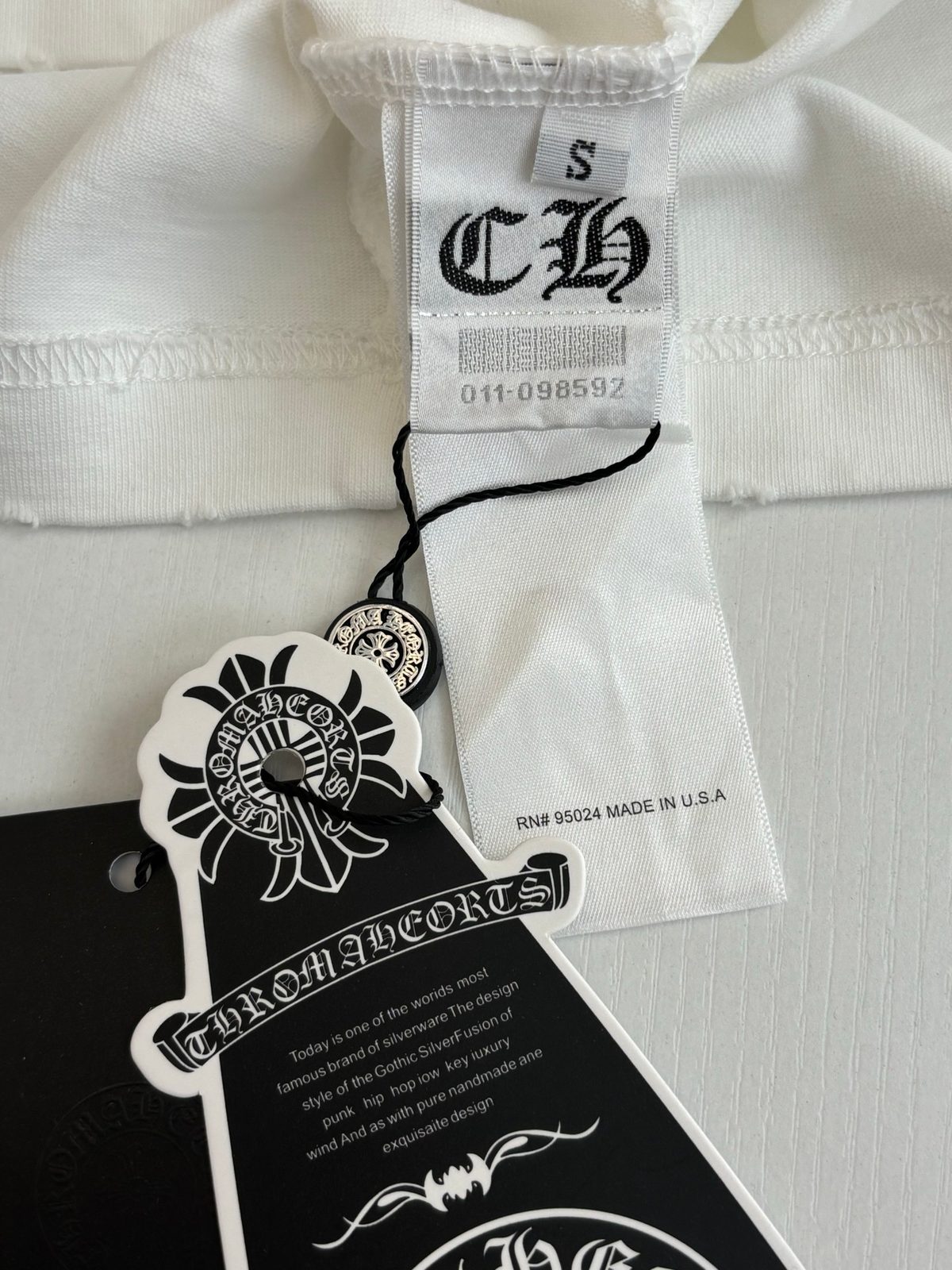 Chrome Hearts Logo White Crewneck T-Shirt