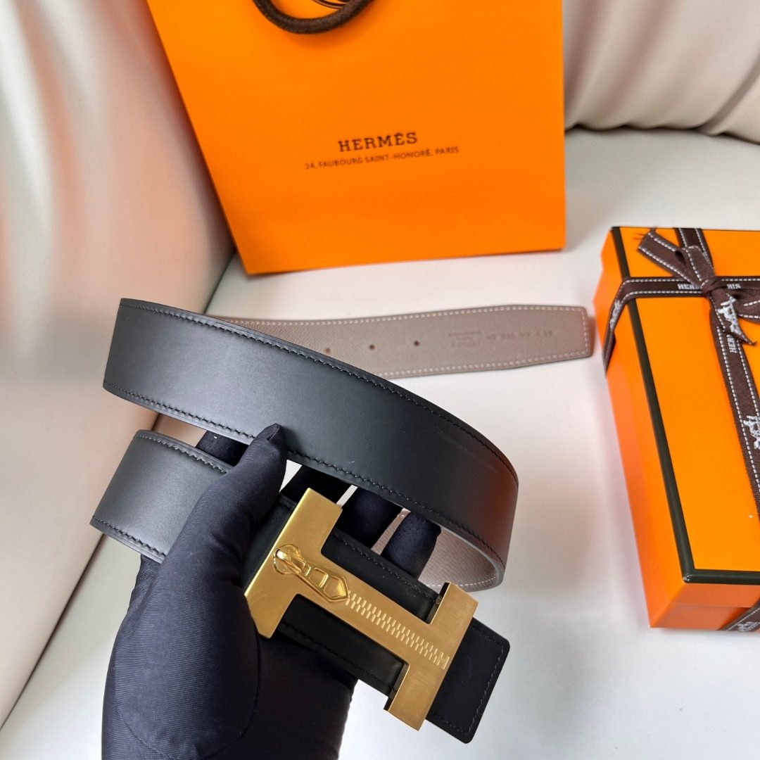 Hermès Constance H Reversible Leather Belt
