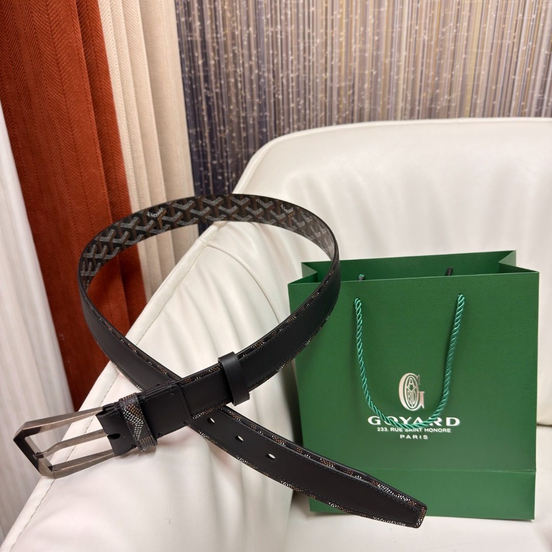 Goyard Monogram Canvas Leather Belt