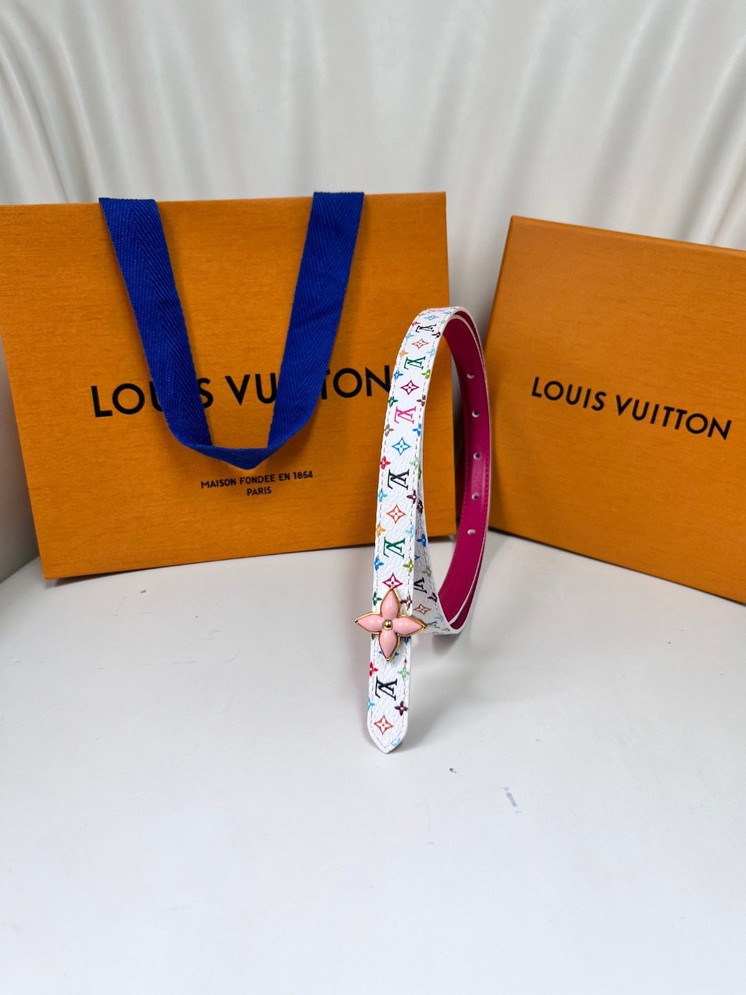 Louis Vuitton Multicolor Monogram Leather Belt