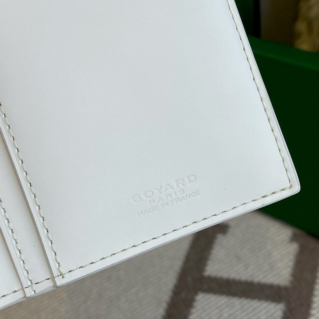 Goyard Paris Leather Card Wallet White