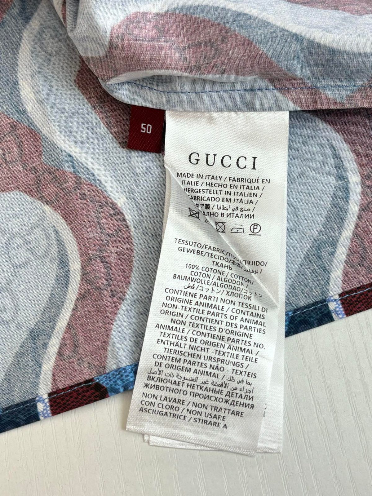 Gucci GG Monogram Wave Print Shirt