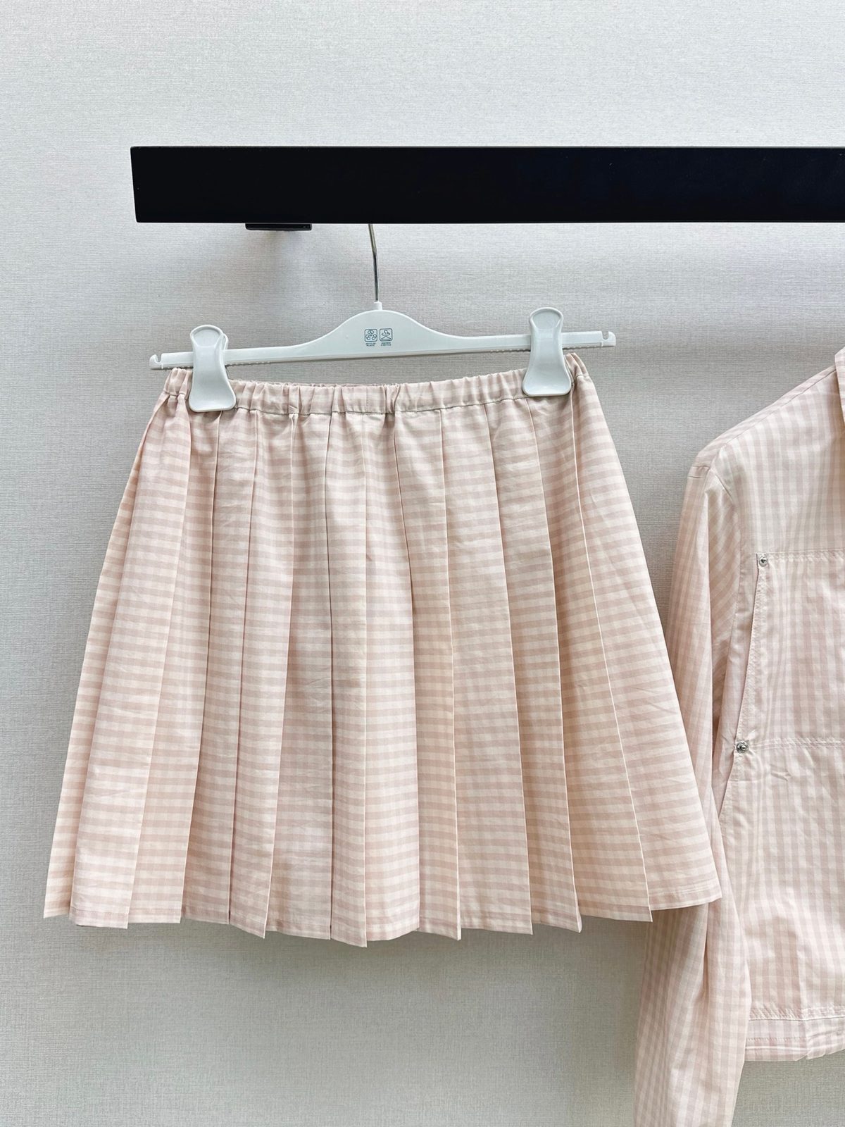 Moncler Pleated Gingham Skirt