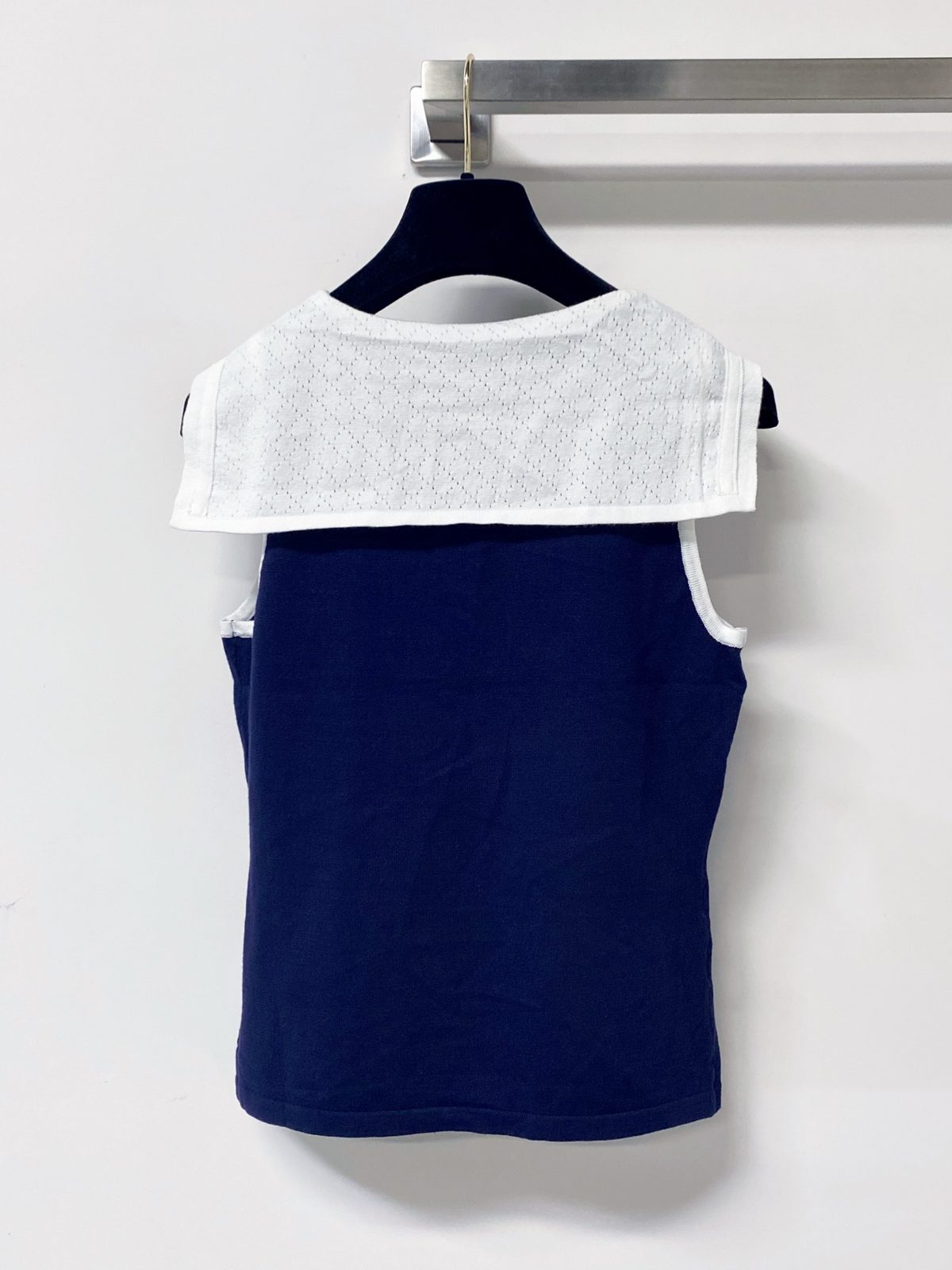 Miu Miu Color Block Wool Knit Tank Top